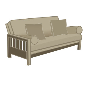 Sunbrella Tangent Black Futon Cover Sunbrella Tangent Black Futon Cover, Outdoor Futon Cover Sunbrella
