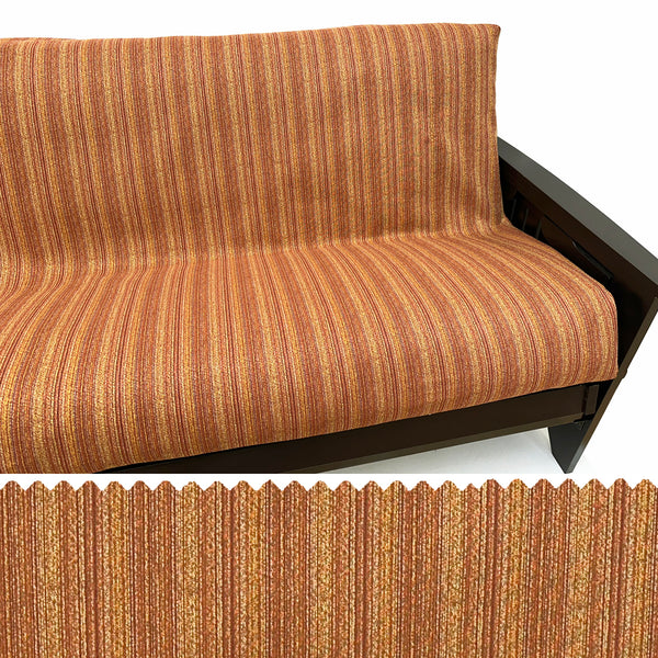 Rust Pinstripe Futon Cover