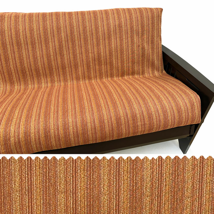 Rust Pinstripe Custom Furniture Slipcover
