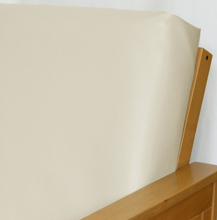 Ivory Faux Leather Custom Armrest Cover