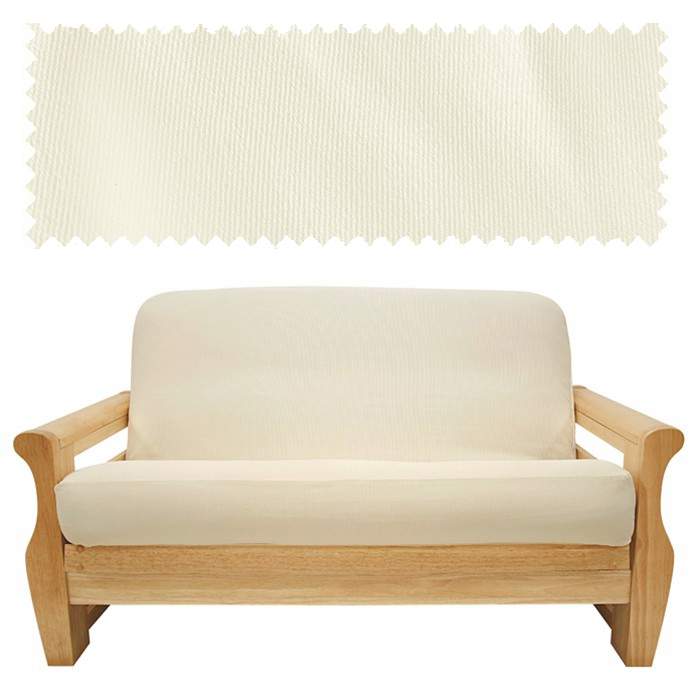 Off-White Twill Futon Cover