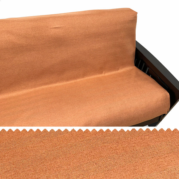Terracotta Herringbone Weave Futon Cover