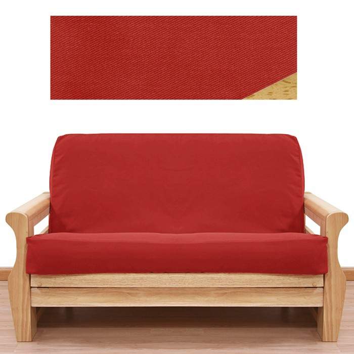 True Red Canvas Futon Cover