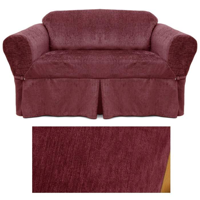 Raspberry Red Chenille EasyFit® Slipcover
