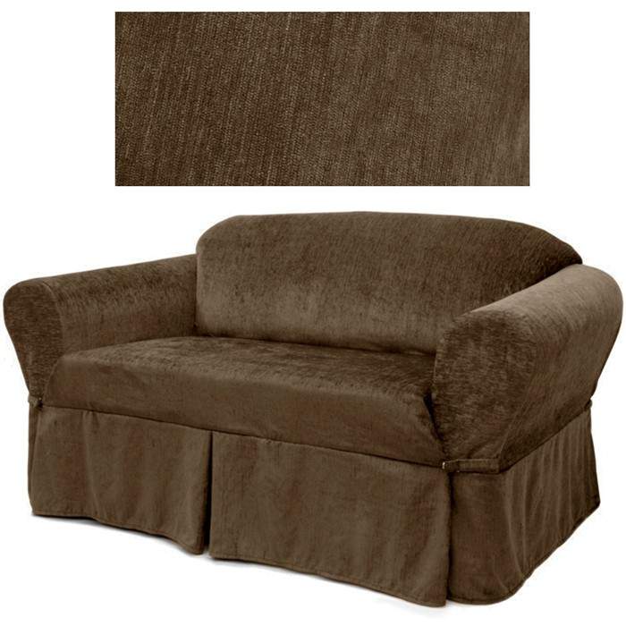 Chocolate Brown Chenille EasyFit® Slipcover