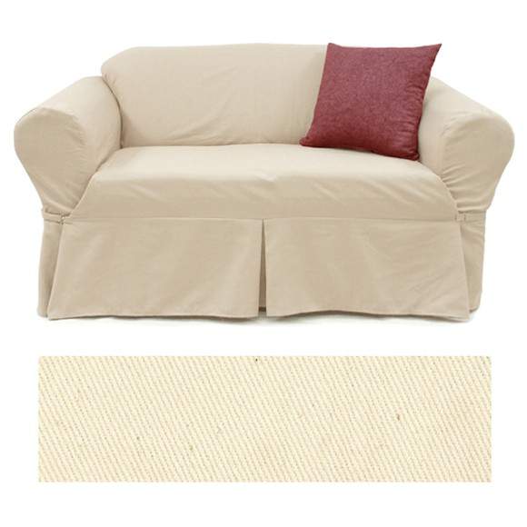Solid Natural EasyFit® Slipcover