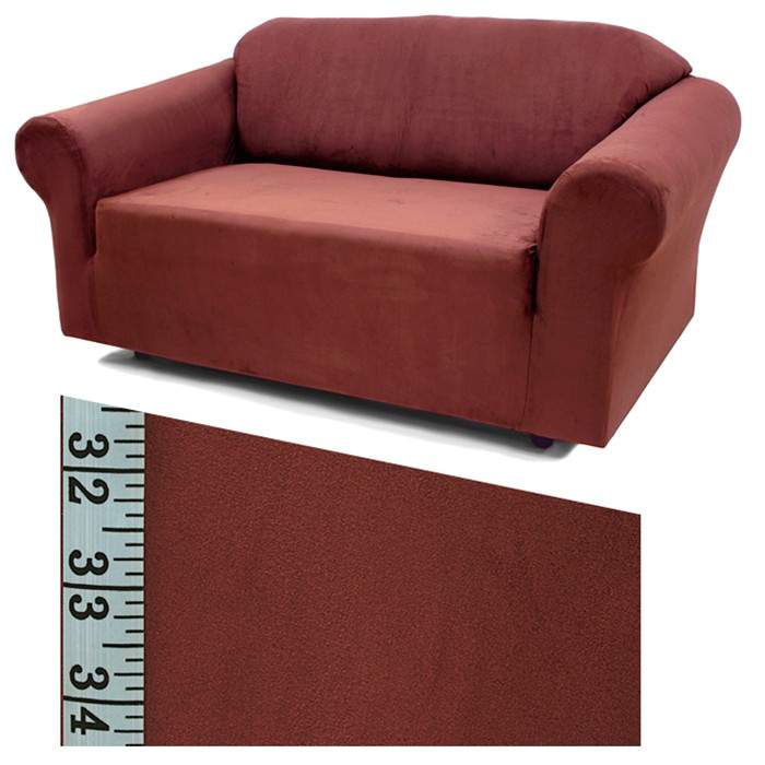 Merlot Red Stretch Suede Slipcover