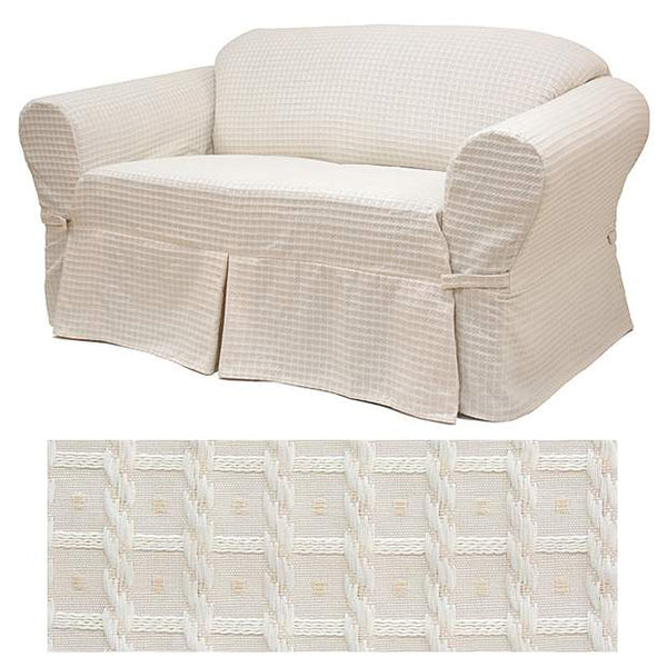 Champagne Basket Weave EasyFit® Slipcover