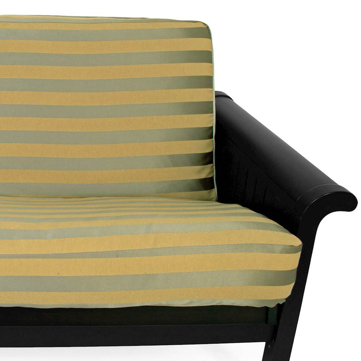 Cognac Stripe Damask Custom Furniture Slipcover