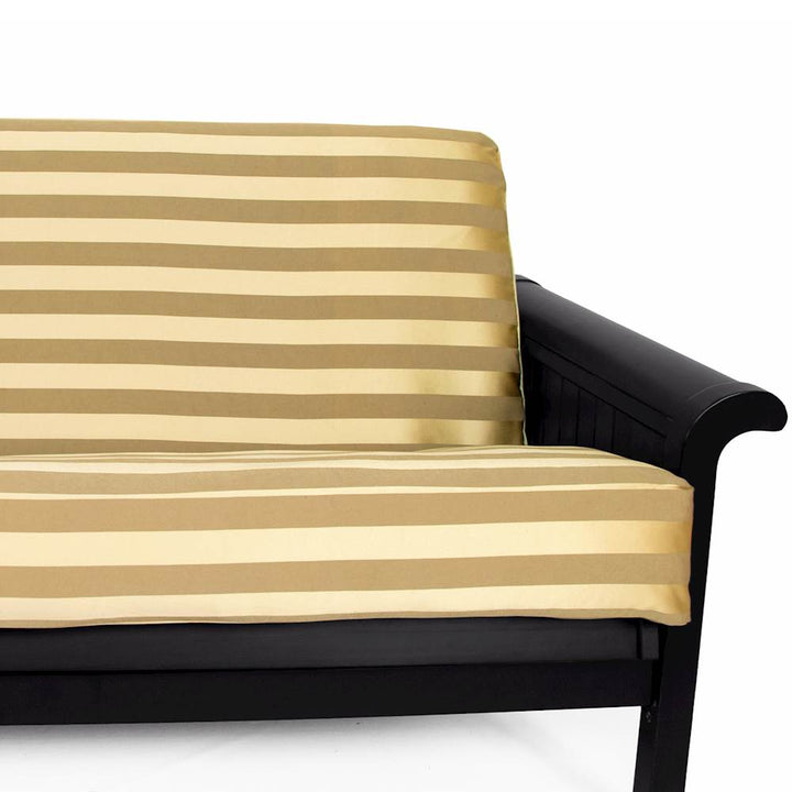 Gold Stripe Damask Custom Armrest Cover