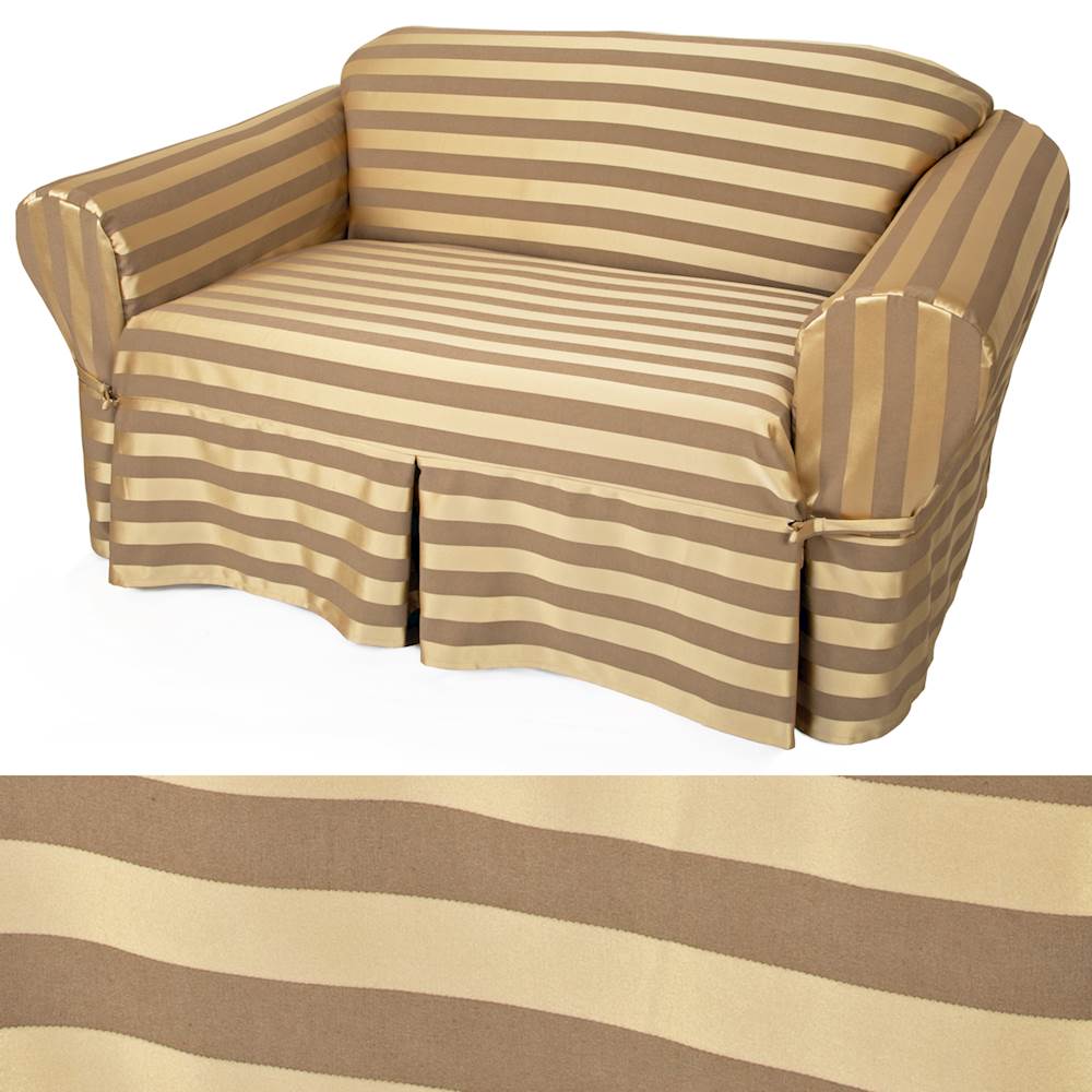 Gold Stripe Damask EasyFit® Slipcover