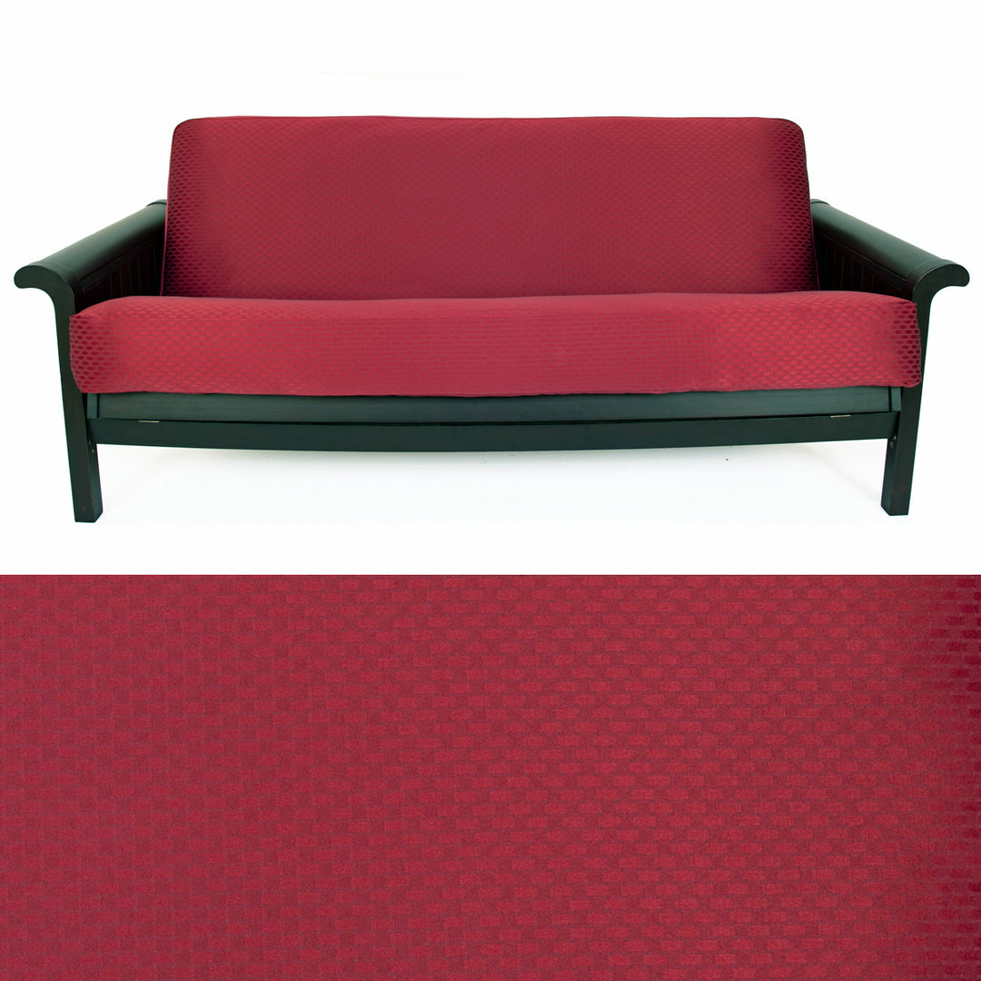 Checker Ruby Red Futon Cover