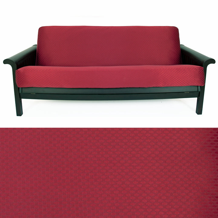 Checker Ruby Red Futon Cover