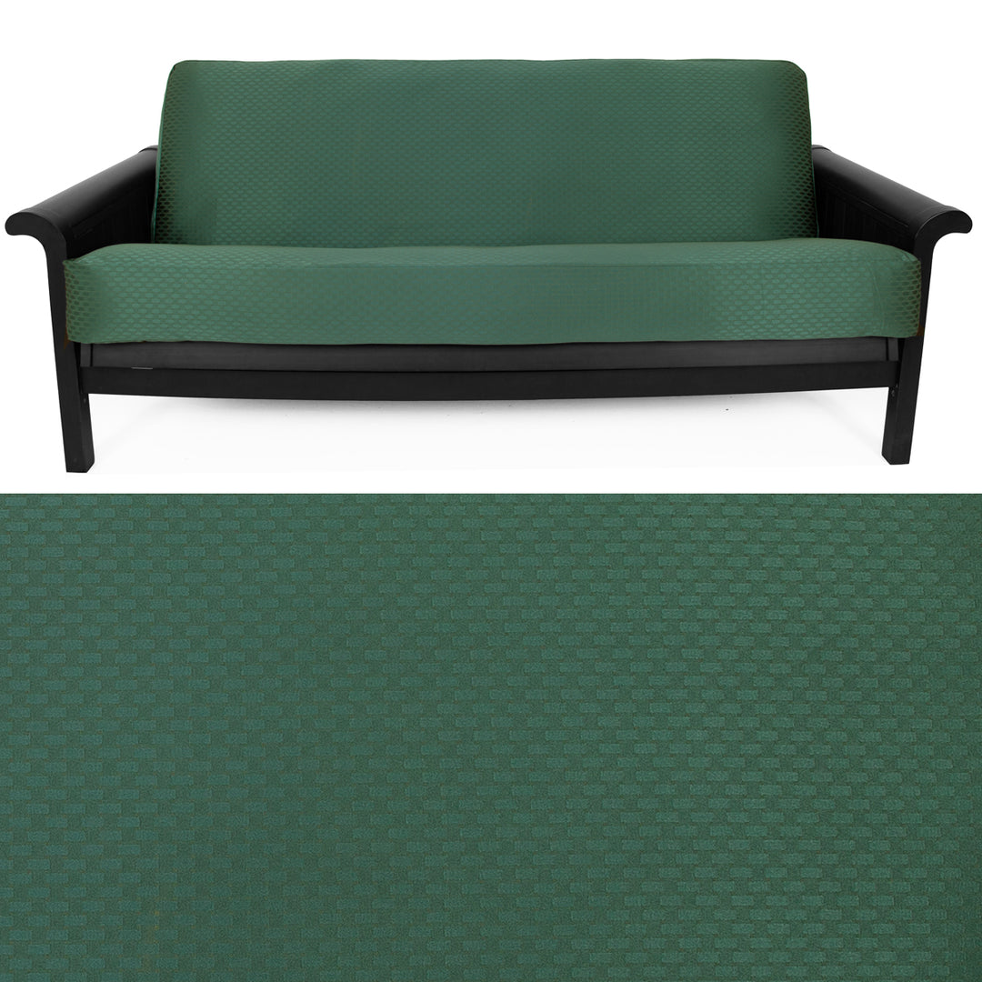Checker Jade Green Futon Cover
