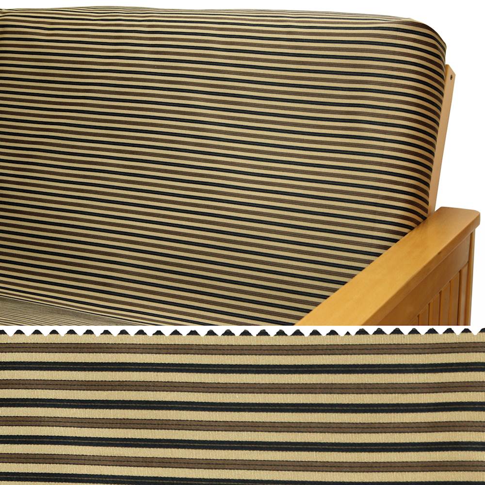 Espresso & Flax Stripe Futon Cover