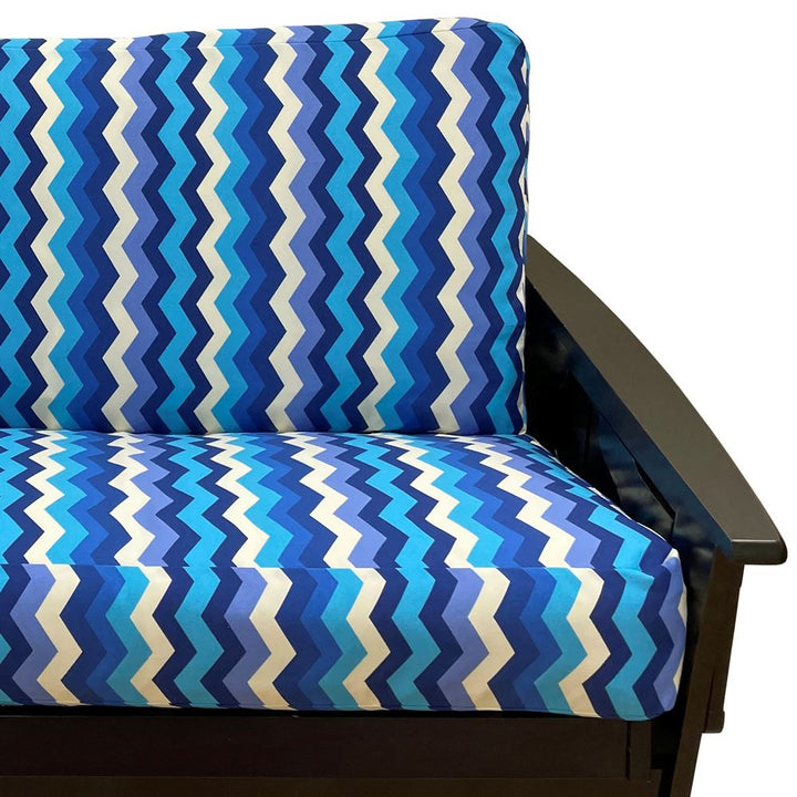 Blue &amp; Cobalt Chevron Custom Armrest Cover