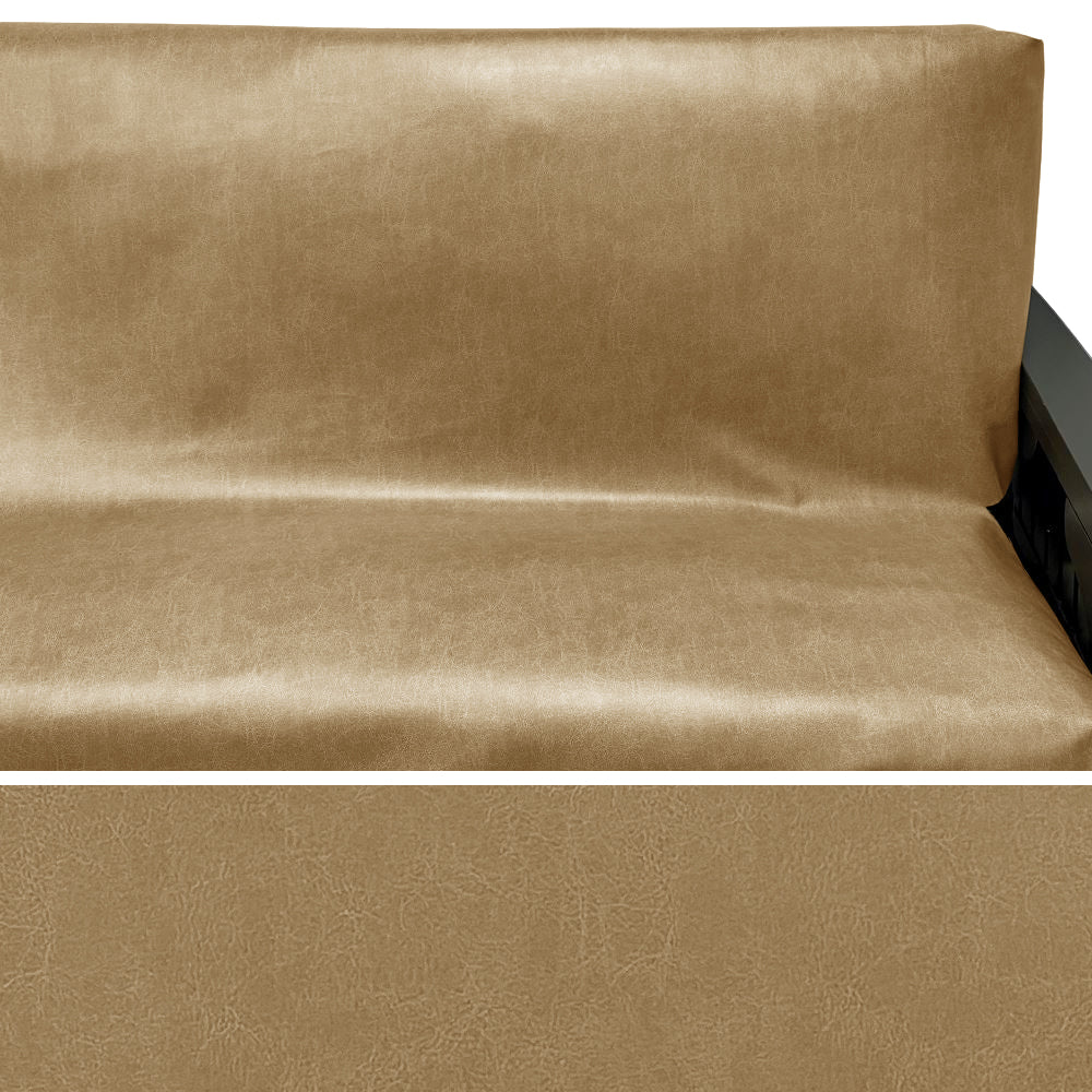 Camel Faux Leather Custom Armrest Cover