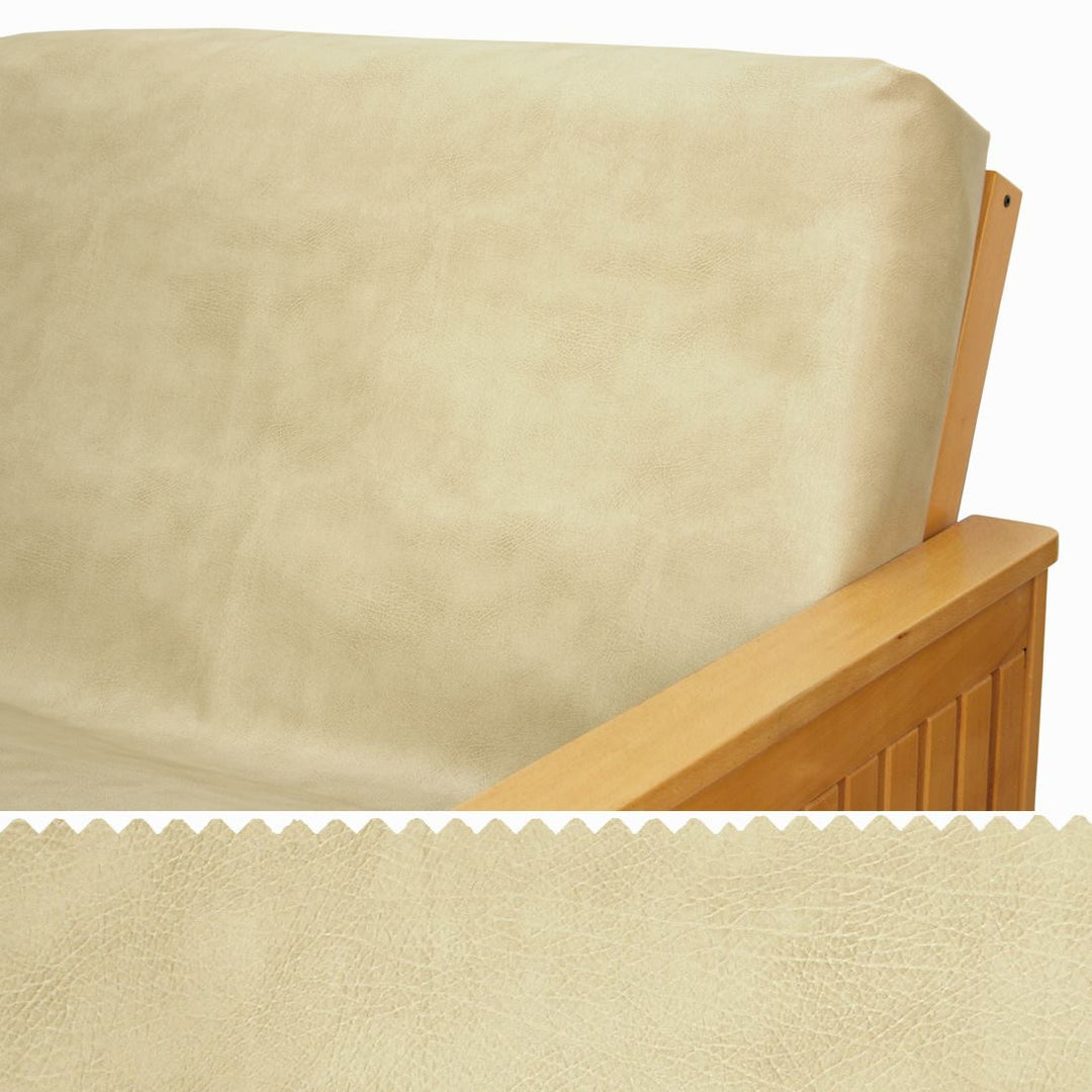 Soft Cream Faux Leather Custom Armrest Cover