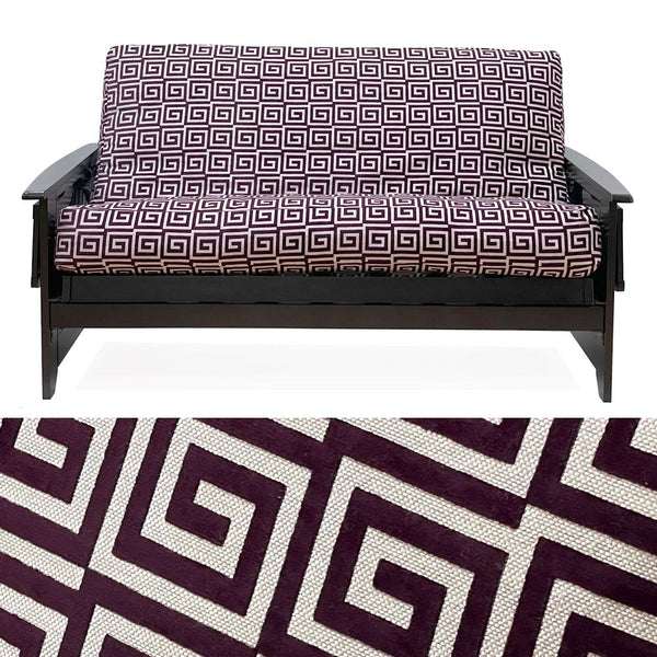 Art Deco Plum Futon Cover