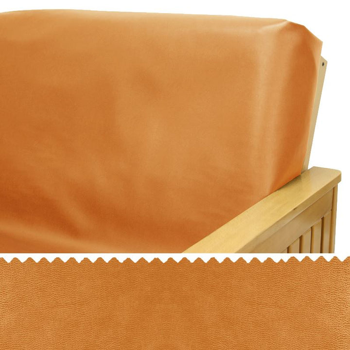 Caramel Brown Faux Leather Custom Armrest Cover