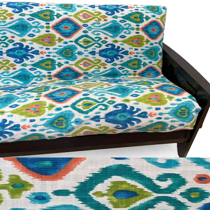 Turquoise Ikat Custom Armrest Cover