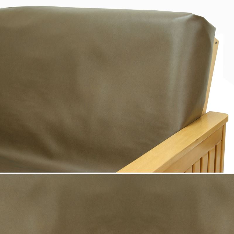 Rich Brown Faux Leather Futon Cover