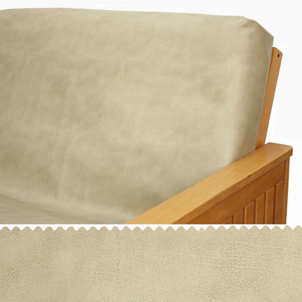 Light Tan Faux Leather Futon Cover