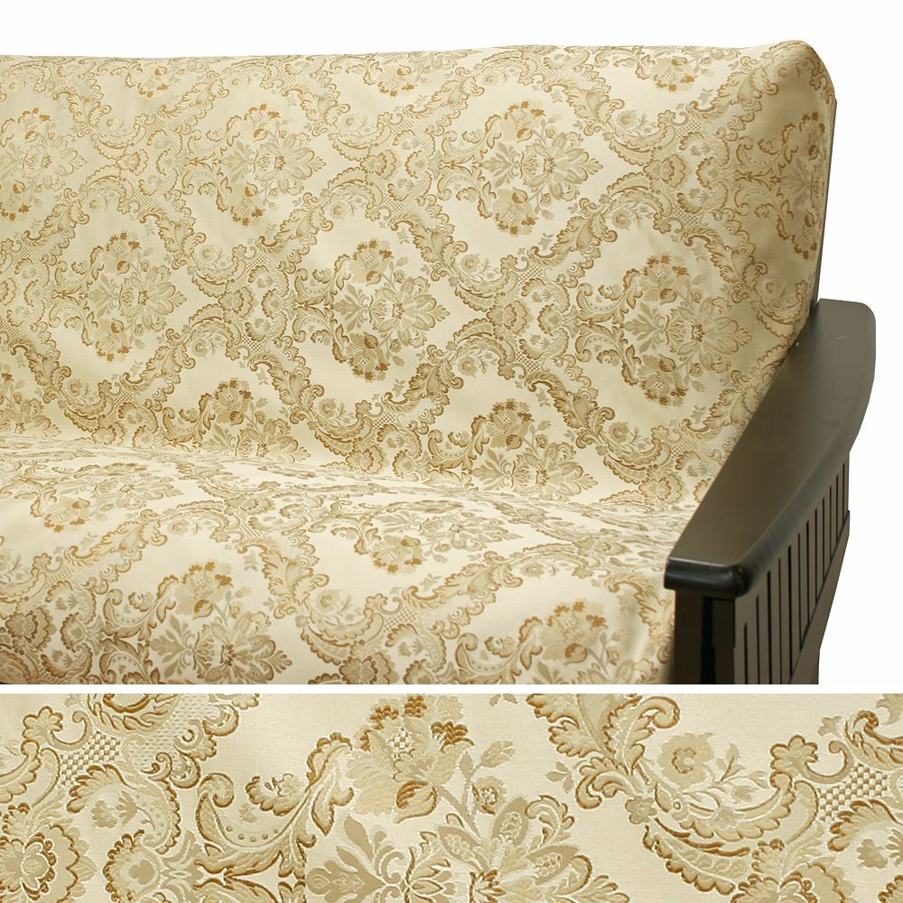 Vintage Gold Floral Damask Custom Furniture Slipcover