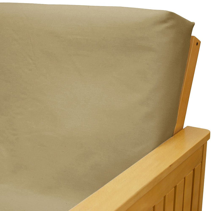 Solid Khaki Linen Futon Cover