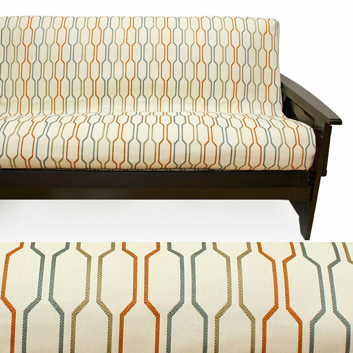 Mid-Century Chain Stripe Custom Furniture Slipcover