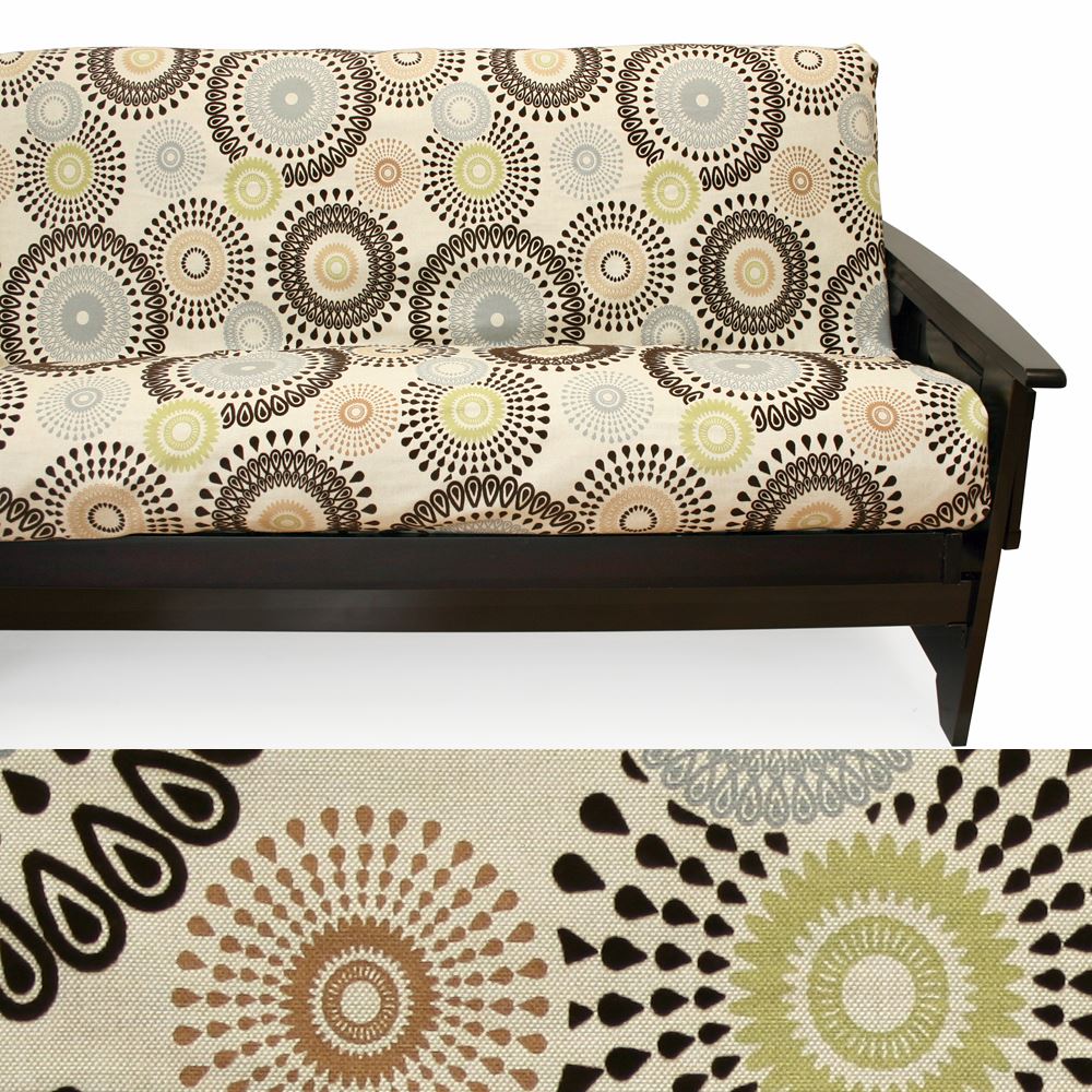 Geometric Earth Tones Linen Custom Armrest Cover