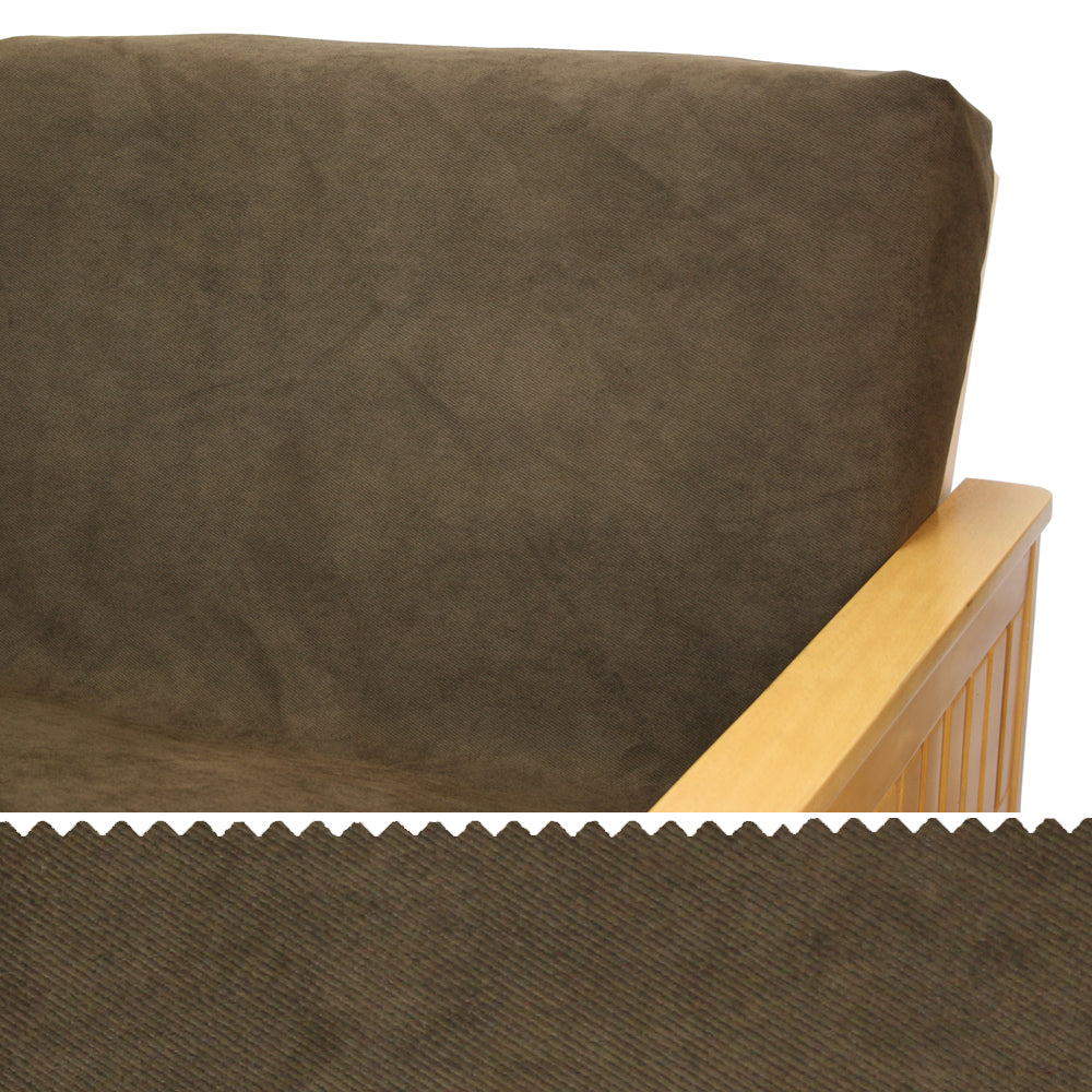 Mocha Brown Performance Twill Futon Cover