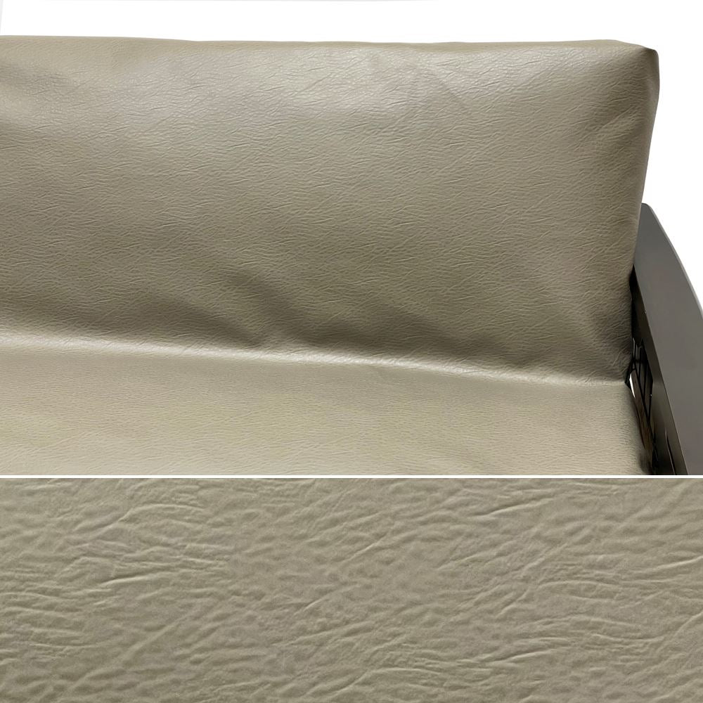 Warm Greige Faux Leather Custom Armrest Cover