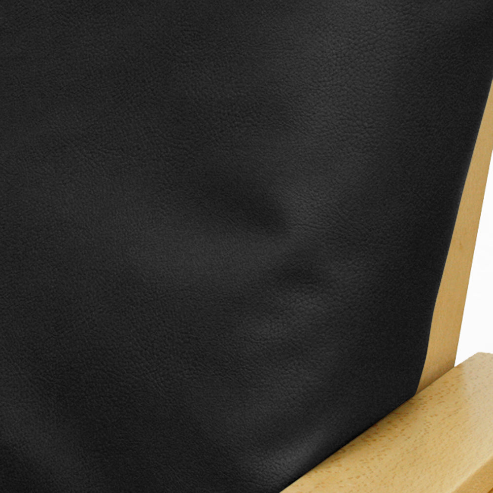 Black Faux Leather Futon Cover