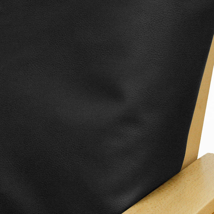 Black Faux Leather Futon Cover