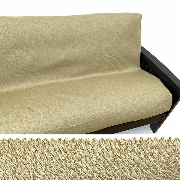 Textured Beige Futon Cover