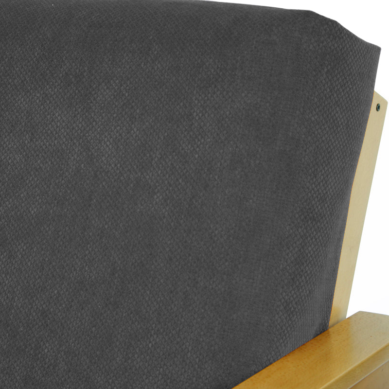 Ultra-soft Charcoal Chenille Futon Cover