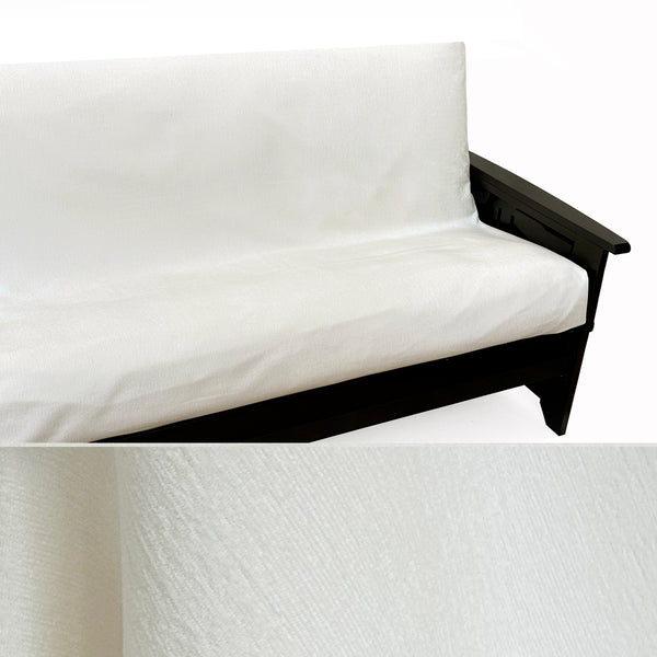 Ultra-soft White Chenille Futon Cover