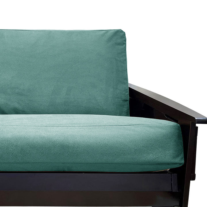 Aqua Blue Faux Leather Custom Armrest Cover
