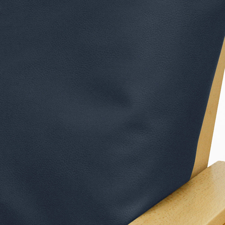 Inky Blue Faux Leather Futon Cover