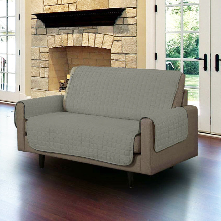 Gray pet cover for loveseats