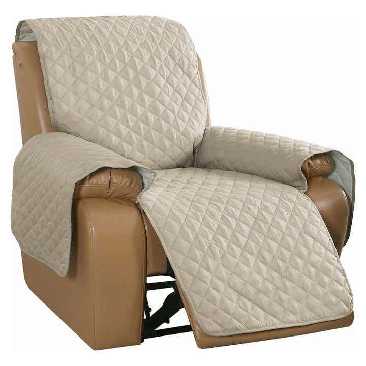 Cream pet cover for recliners