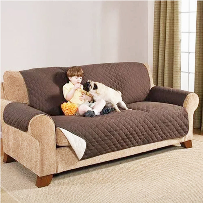 Brown pet cover for loveseat sofas