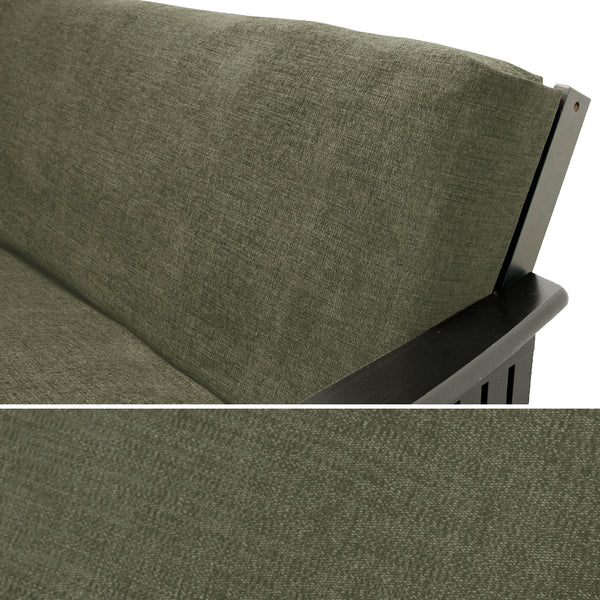 Earth Green Velour Futon Cover