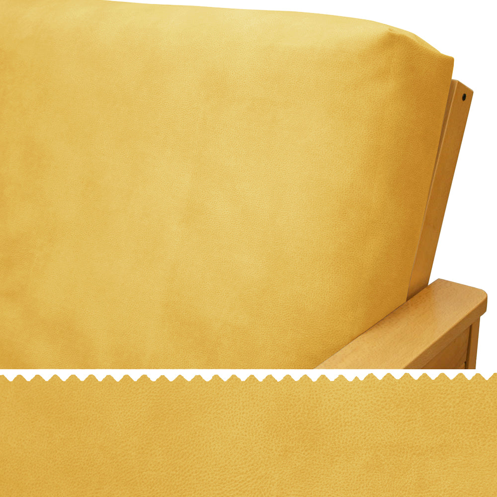 Warm Yellow Leather-look Custom Armrest Cover
