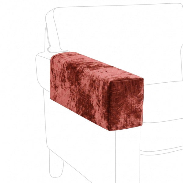 Rust Ember Chenille Custom Armrest Cover