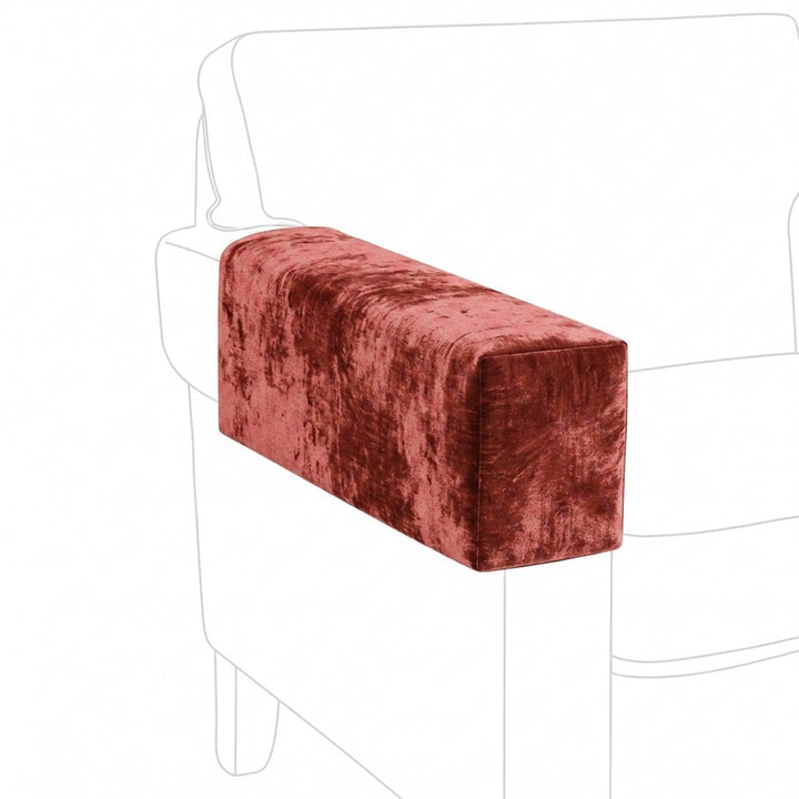 Rust Ember Chenille Armrest Cover