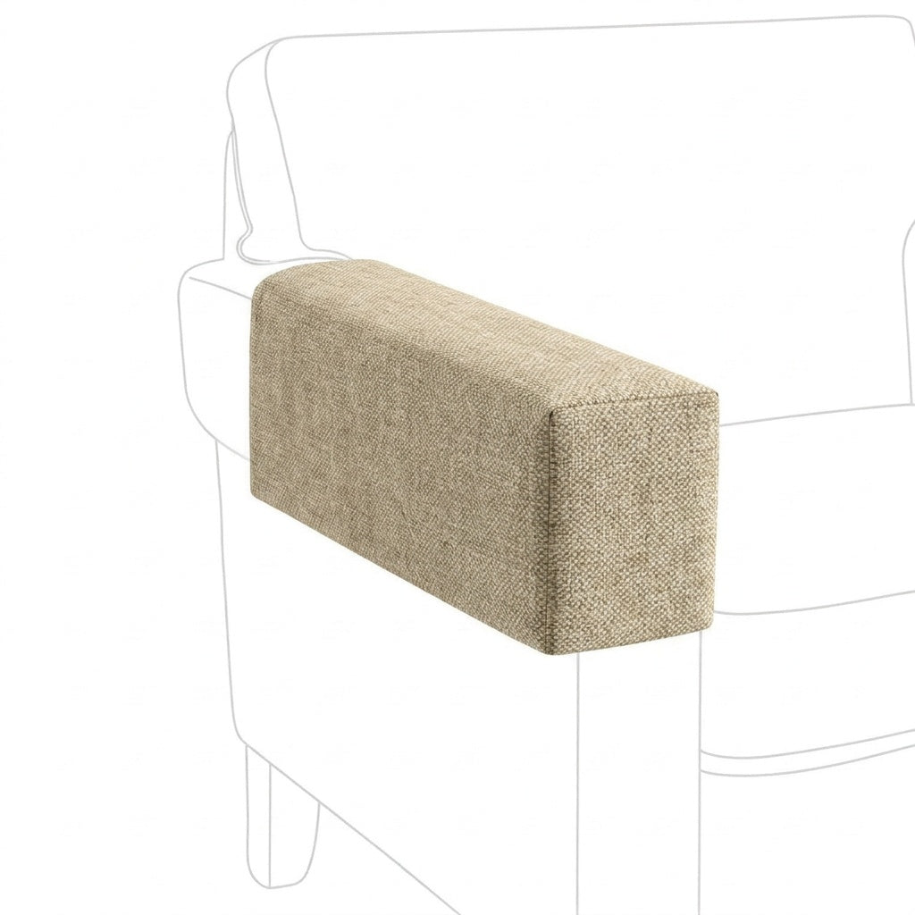Linen Stone premium weave custom armrest cover
