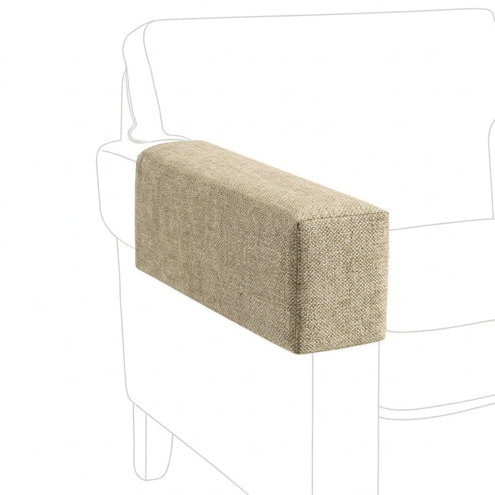 Linen Stone premium weave custom armrest cover
