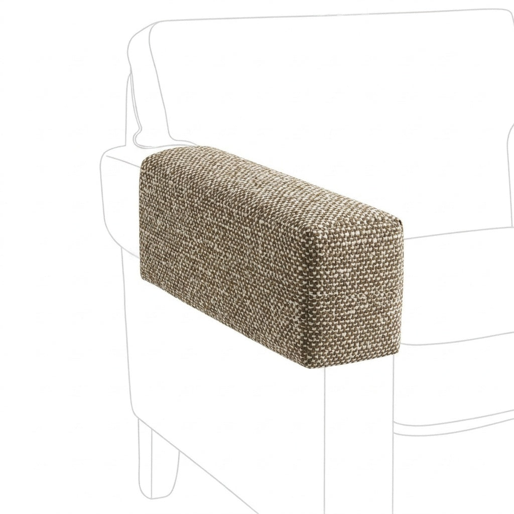 Chestnut Brown Tweed heavyweight weave custom armrest cover